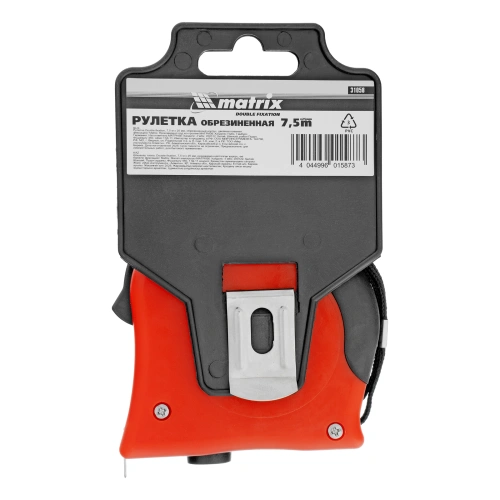 Рулетка Double fixation,7,5 м х 25 мм,обрезиненный корпус,двойная плавная фиксация Matrix по ценам производителя в Уфе с доставкой по всей России