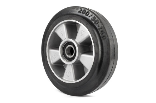 Колесо резиновое 200х50 мм с подшипником для тележек гидравлических BF/WB/RHP/BFS по ценам производителя в Уфе с доставкой по всей России
