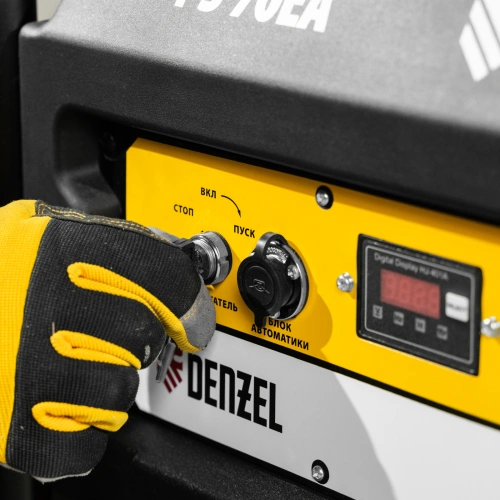 Генератор бензиновый PS 70 EA, 7.0 кВт, 230 В, 25 л, коннектор автоматики, электростартер Denzel по ценам производителя в Уфе с доставкой по всей России