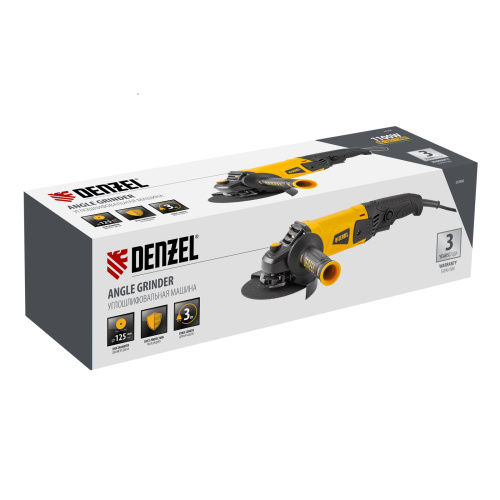 Машина шлифовальная угловая AG125-1100A, 1100 Вт, 125 мм, 3000-11000 об/мин Denzel по ценам производителя в Уфе с доставкой по всей России