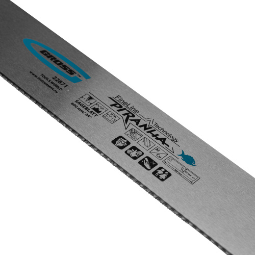 Пильное полотно для прецизионного стусла "Piranha", 600 мм, каленый зуб 2D, 24 TPI Gross по ценам производителя в Уфе с доставкой по всей России