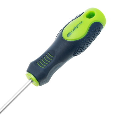 Отвертка, SL4 х 150 мм, CrV, двухкомпонентная рукоятка Сибртех по ценам производителя в Уфе с доставкой по всей России