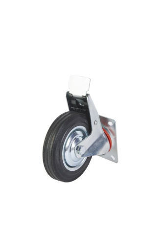 Колесо поворотное резина SCb 63 160 мм с тормозом (F) по ценам производителя в Уфе с доставкой по всей России