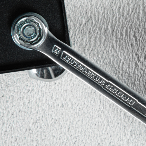 Ключ комбинированный 17 мм, CrV, холодный штамп Gross по ценам производителя в Уфе с доставкой по всей России