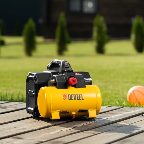 Компрессор  DLS750/6 безмасляный малошумный 750 Вт, 140 л/мин,ресивер 6 л Denzel по ценам производителя в Уфе с доставкой по всей России