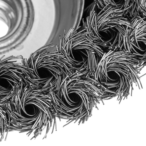 Щетка для УШМ, 125 мм, М14, "чашка", двухрядная, крученая проволока 0.35 мм Matrix по ценам производителя в Уфе с доставкой по всей России