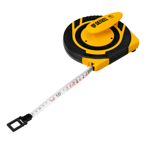 Рулетка геодезическая 30 м х 15 мм, закрытый корпус, фиберглассовая лента Denzel по ценам производителя в Уфе с доставкой по всей России