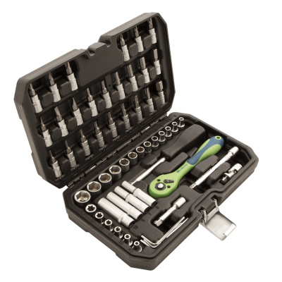 Набор инструментов 56 предметов, CrV, 1/4" Сибртех по ценам производителя в Уфе с доставкой по всей России