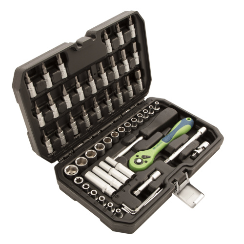 Набор инструментов 56 предметов, CrV, 1/4" Сибртех по ценам производителя в Уфе с доставкой по всей России