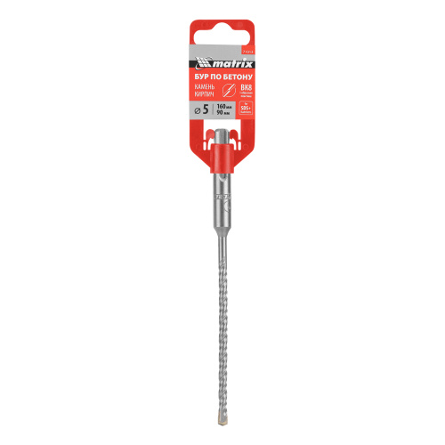 Бур по бетону, 5 x 160 мм, SDS Plus Matrix по ценам производителя в Уфе с доставкой по всей России