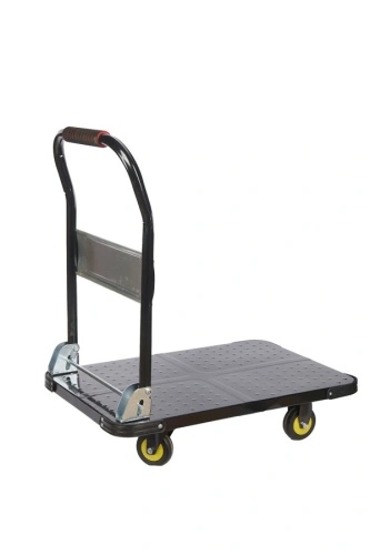Тележка платформенная 600 кг TOR PH600 (720х470) со складной ручкой (пластиковые колеса 100 мм) по ценам производителя в Уфе с доставкой по всей России