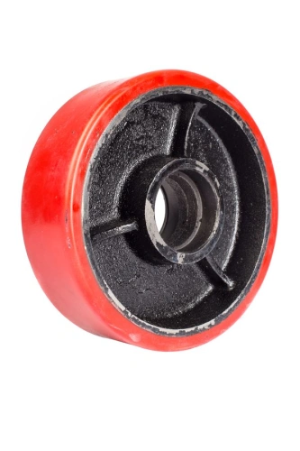 Колесо полиуретановое 160х50 мм без подшипника для тележек гидравлических JC/DF-III/DB/BFC по ценам производителя в Уфе с доставкой по всей России