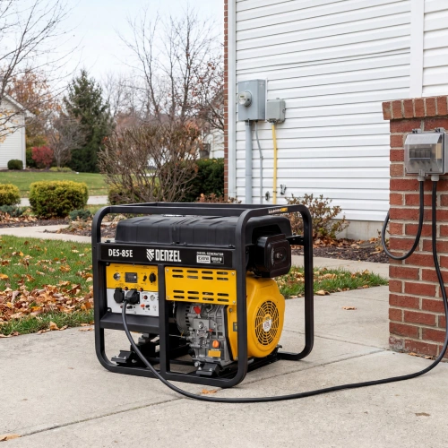 Генератор дизельный DES-85E, 8,5 кВт, 230 В, 16 л, электростартер Denzel по ценам производителя в Уфе с доставкой по всей России