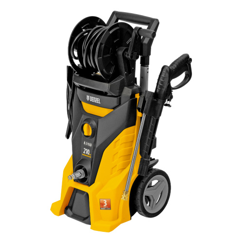 Моечная машина высокого давления R-210iD, 2600 Вт, 210 бар, 8.0 л/мин, асинхронный двигатель, барабан Denzel по ценам производителя в Уфе с доставкой по всей России