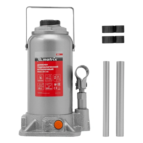 Домкрат гидравлический бутылочный, 16 т, h подъема 230-460 мм Matrix купить в Москве с доставкой по всей России | ProtosMarket.ru