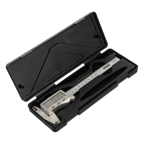 Штангенциркуль, 150 мм, электронный, большой дисплей, с глубиномером Denzel по ценам производителя в Уфе с доставкой по всей России