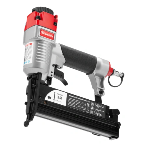 Нейлер-степлер пневматический 3 в 1, с регулировкой глубины забивания, гвозди 18GA, гвозди 16GA, скобы 18 GA Matrix по ценам производителя в Уфе с доставкой по всей России