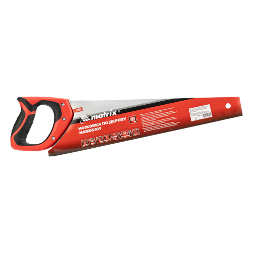 Ножовка по дереву, 450 мм, 7-8 TPI, зуб-3D, каленый зуб, двухкомпонентная рукоятка Matrix по ценам производителя в Уфе с доставкой по всей России