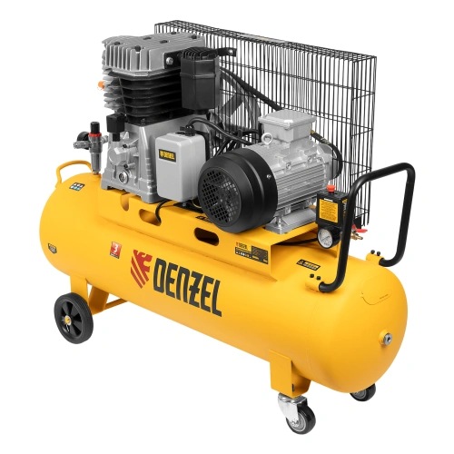 Компрессор воздушный, ременный привод BCI4000-T/100, 4.0 кВт, 100 литров, 690 л/мин Denzel по ценам производителя в Уфе с доставкой по всей России