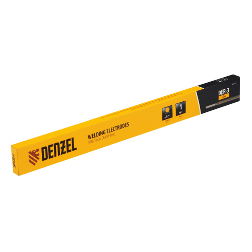 Электроды DER-3, диам. 4 мм, 1 кг, рутиловое покрытие Denzel по ценам производителя в Уфе с доставкой по всей России