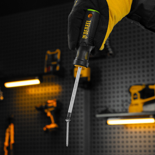 Отвертка, PZ2x100 мм, S2, 3к рукоятка Denzel по ценам производителя в Уфе с доставкой по всей России