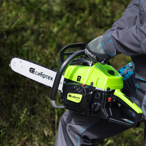 Пила цепная бензиновая БП-5850, 58 см3, шина 50 см, шаг 0.325, паз 1,5 мм, 76 звеньев Сибртех по ценам производителя в Уфе с доставкой по всей России