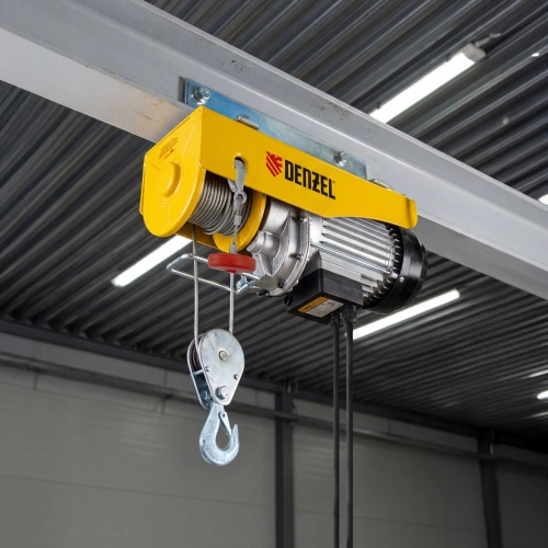 Тельфер электрический TF-500, 0.5 т, 1020 Вт, высота 12 м, 10 м/мин Denzel по ценам производителя в Уфе с доставкой по всей России