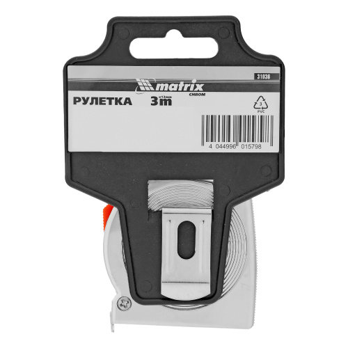 Рулетка Chrom,3 м x 13 мм,хромированный корпус Matrix по ценам производителя в Уфе с доставкой по всей России