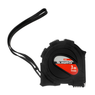 Рулетка Black,3 м х 16 мм,обрезиненный корпус Matrix по ценам производителя в Уфе с доставкой по всей России