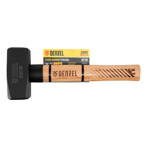 Кувалда, 2000 г, кованая головка, буковая рукоятка Denzel по ценам производителя в Уфе с доставкой по всей России