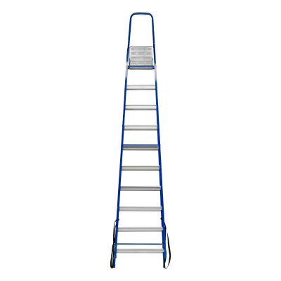 Стремянка, 10 ступеней, стальной профиль, алюминиевые ступени Сибртех по ценам производителя в Уфе с доставкой по всей России