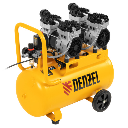 Компрессор безмасляный, малошумный DLS 1500/50, 1500 ВТ, 2x750, 50 л, 260 л/мин Denzel по ценам производителя в Уфе с доставкой по всей России
