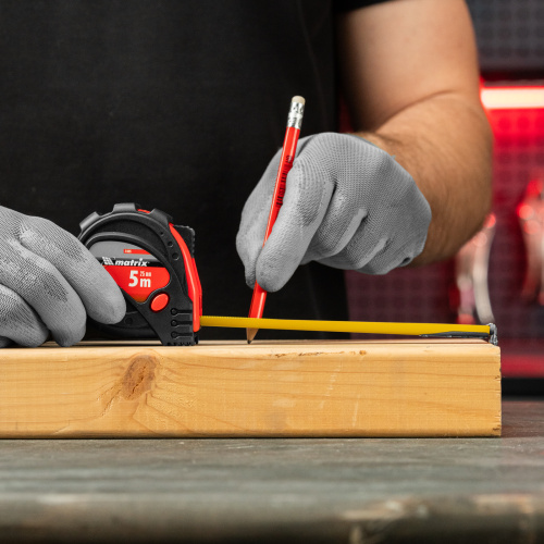 Рулетка Status Magnet 3 fixations,5 м х 25 мм,обрезиненный корпус,зацеп с магнитом Matrix по ценам производителя в Уфе с доставкой по всей России