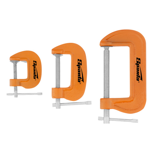 Набор: струбцины G-образные, 3 шт, 25-50-75 мм Sparta по ценам производителя в Уфе с доставкой по всей России