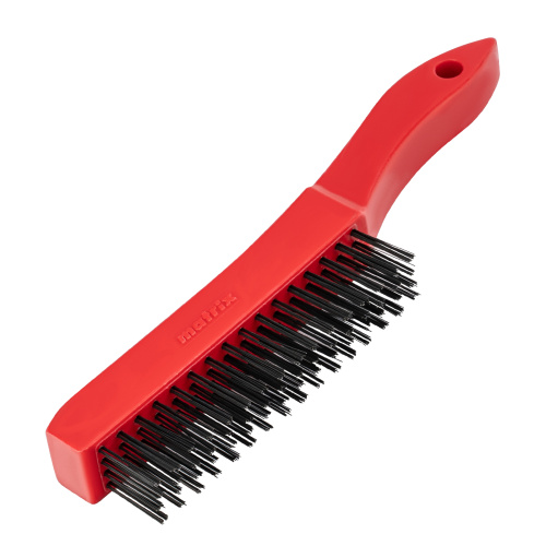 Щетка зачистная четырехрядная, закаленная прямая проволока с пластиковой ручкой Matrix по ценам производителя в Уфе с доставкой по всей России