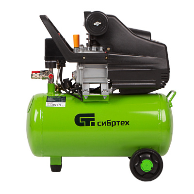 Компрессор воздушный КК-1500/24, 1.5 кВт, 198 л/мин, 24 л, прямой привод, масляный Сибртех по ценам производителя в Уфе с доставкой по всей России