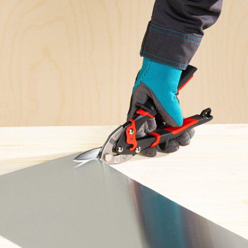 Ножницы по металлу "Piranha", 250 мм, прямой и левый рез, сталь СrMo, двухкомпонентные рукоятки Gross по ценам производителя в Уфе с доставкой по всей России