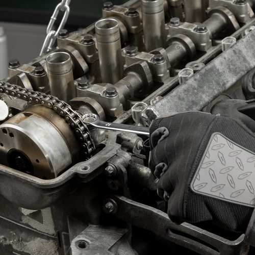 Набор ключей комбинированных 6-22 мм, 12 шт, CrV, матовый хром Stels по ценам производителя в Уфе с доставкой по всей России