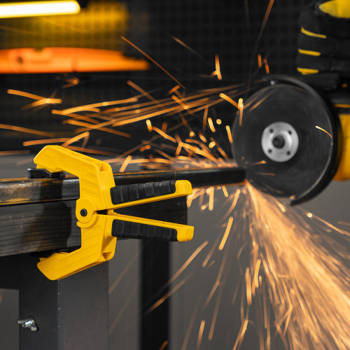 Струбцина клещеобразная, усиленная 65 х 50 мм, двухкомпонентные рукоятки Denzel по ценам производителя в Уфе с доставкой по всей России