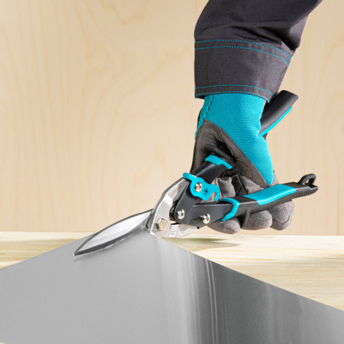 Ножницы по металлу "Piranha", 270 мм, прямой проходной рез, сталь СrMo, двухкомпонентные рукоятки Gross по ценам производителя в Уфе с доставкой по всей России