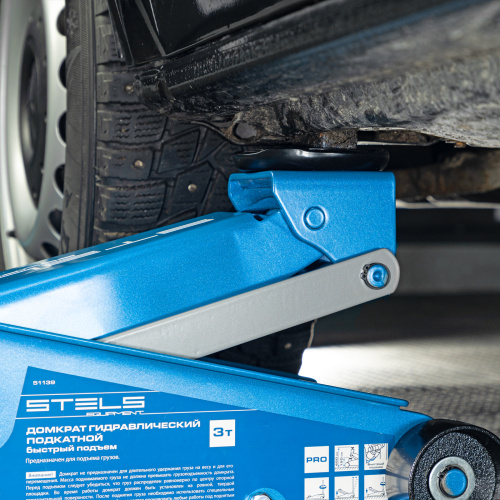 Домкрат гидравлический подкатной, 3 т, 120-450 мм, быстрый подъем, проф. Stels по ценам производителя в Уфе с доставкой по всей России