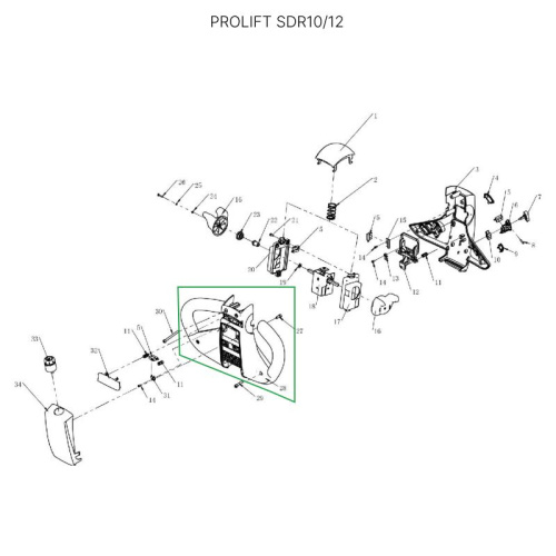 Корпус ручки для самоходных штабелеров SDR/SDK и самоходной тележки SD20 по ценам производителя в Уфе с доставкой по всей России