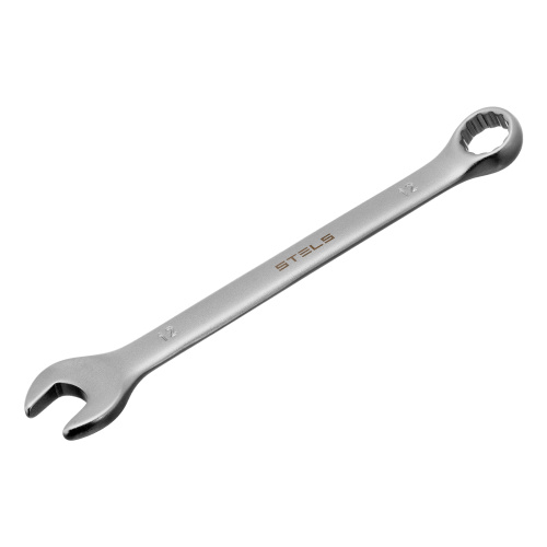 Ключ комбинированный, 12 мм, CrV, матовый хром Stels по ценам производителя в Уфе с доставкой по всей России