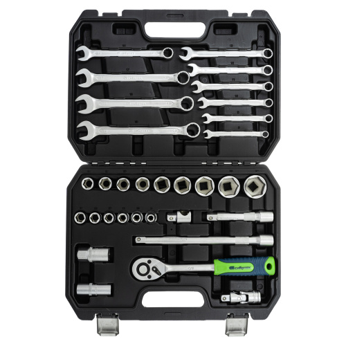 Набор инструментов, 1/2", пластиковый кейс, 32 предмета// Сибртех по ценам производителя в Уфе с доставкой по всей России