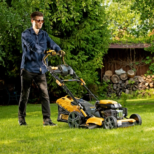 Газонокосилка бензиновая GLD-520SP-VE, 196 см3, ширина 52 см, привод, вариатор, электрический старт, 60 л Denzel по ценам производителя в Уфе с доставкой по всей России