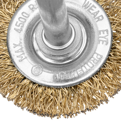 Щетка для дрели, 40 мм, плоская со шпилькой, латунированная витая проволока Matrix по ценам производителя в Уфе с доставкой по всей России