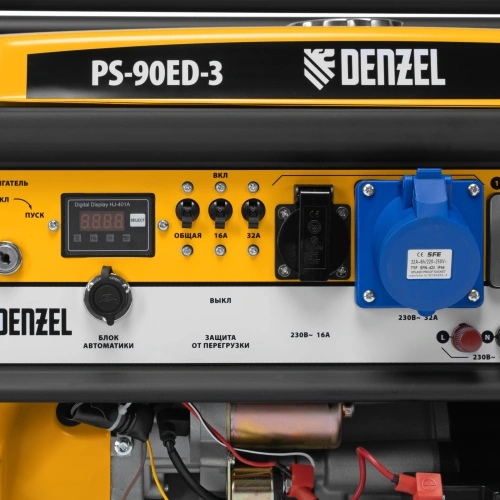 Генератор бензиновый PS 90 ED-3, 9.0 кВт, переключение режима 230 В/400 В, 25 л, электростартер Denzel по ценам производителя в Уфе с доставкой по всей России