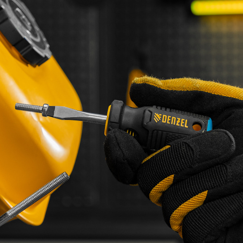 Отвертка SL6x38 мм, CrV, трехкомпонентная рукоятка Denzel по ценам производителя в Уфе с доставкой по всей России
