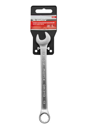 Ключ комбинированный, 13 мм, CrV, матовый хром Matrix по ценам производителя в Уфе с доставкой по всей России