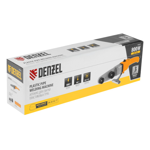 Аппарат для сварки пластиковых труб DWP-800, Х-Pro, 800 Вт, 300 град, комплект насадок, 20-32 мм Denzel по ценам производителя в Уфе с доставкой по всей России